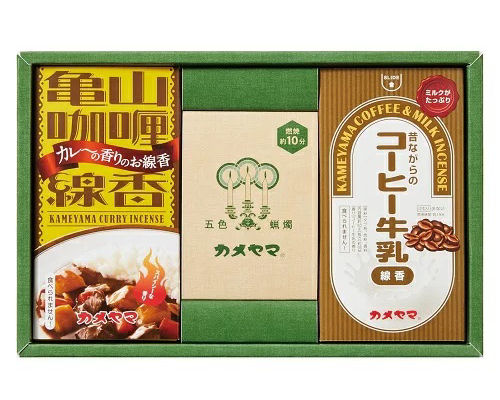Kameyama Retro Curry and Coffee Incense and Candle Set