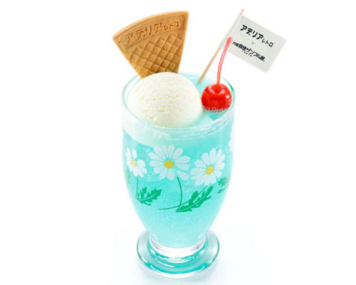 Aderia Glass Blue Ice Cream Soda Food Sample Kit