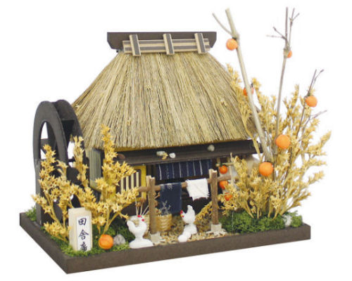 Japanese Thatched Roof Countryside Retreat Model