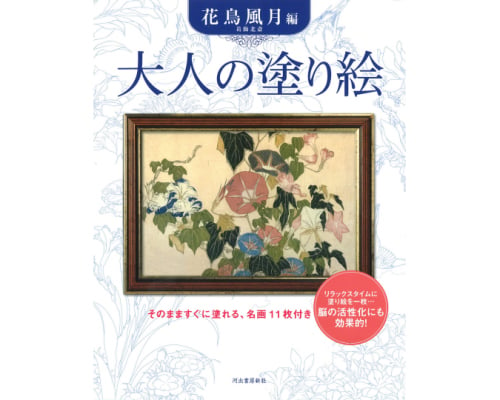 Coloring Book for Grown-Ups Hokusai Nature Pictures